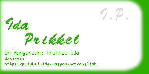 ida prikkel business card